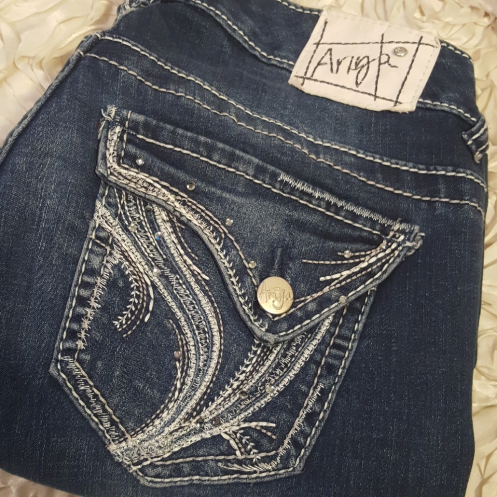 Ariya Jeans Embellished Pockets Sz 5/6